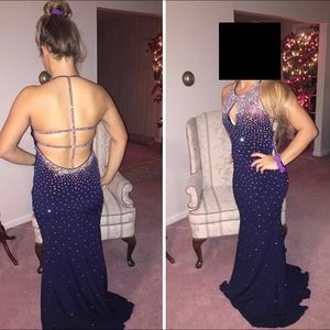 Jovani prom dress for sale Like new condition-worn for only one night. Navy blue